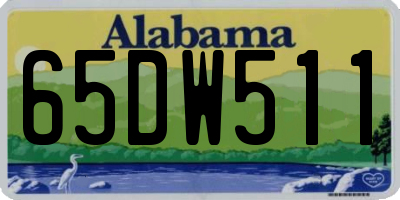 AL license plate 65DW511