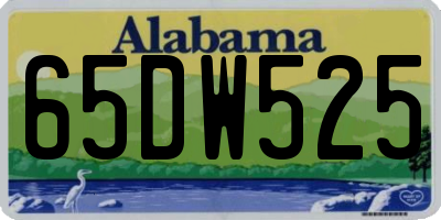 AL license plate 65DW525