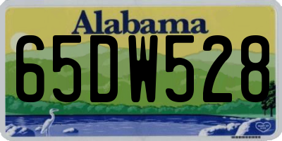 AL license plate 65DW528