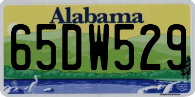 AL license plate 65DW529