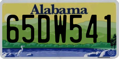 AL license plate 65DW541