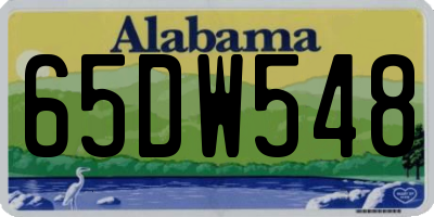 AL license plate 65DW548