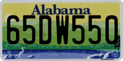AL license plate 65DW550
