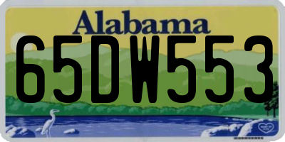 AL license plate 65DW553