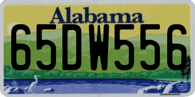 AL license plate 65DW556