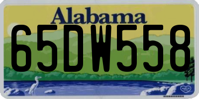 AL license plate 65DW558