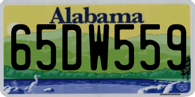 AL license plate 65DW559