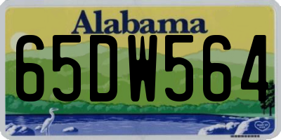 AL license plate 65DW564