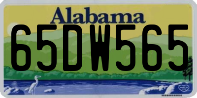 AL license plate 65DW565