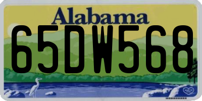 AL license plate 65DW568