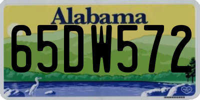 AL license plate 65DW572