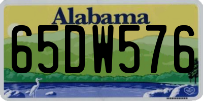 AL license plate 65DW576
