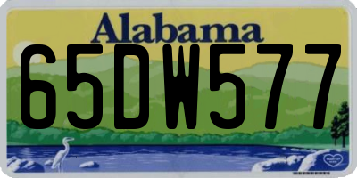 AL license plate 65DW577