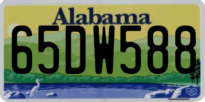 AL license plate 65DW588