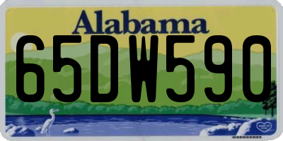 AL license plate 65DW590