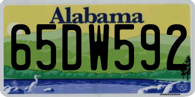 AL license plate 65DW592
