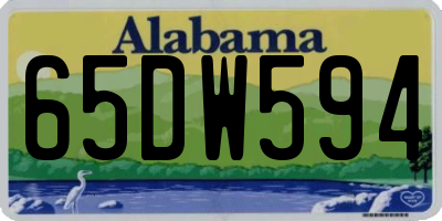 AL license plate 65DW594