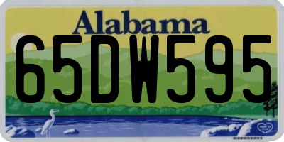 AL license plate 65DW595