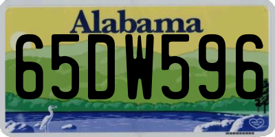 AL license plate 65DW596