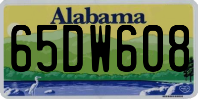 AL license plate 65DW608