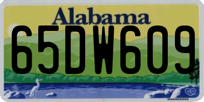 AL license plate 65DW609