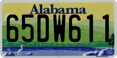 AL license plate 65DW611