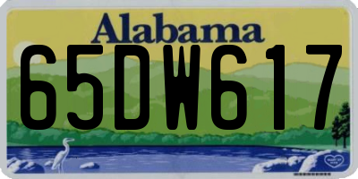 AL license plate 65DW617