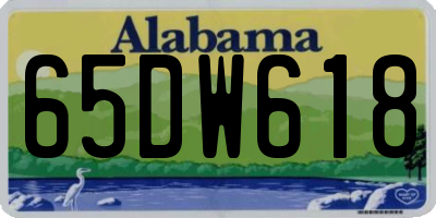 AL license plate 65DW618