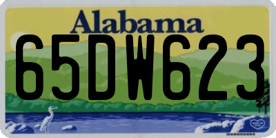 AL license plate 65DW623