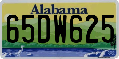 AL license plate 65DW625