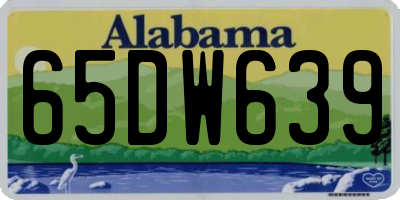 AL license plate 65DW639