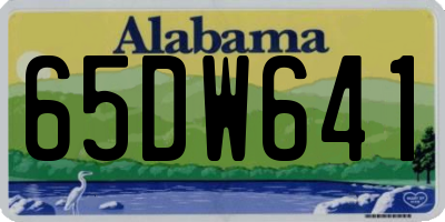 AL license plate 65DW641