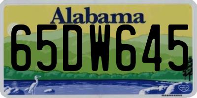 AL license plate 65DW645
