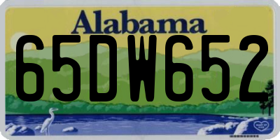 AL license plate 65DW652