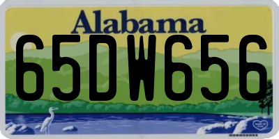 AL license plate 65DW656