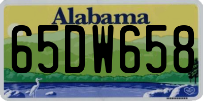AL license plate 65DW658