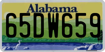AL license plate 65DW659