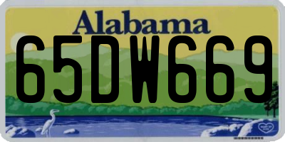 AL license plate 65DW669