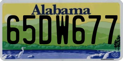 AL license plate 65DW677