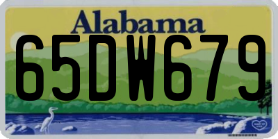 AL license plate 65DW679