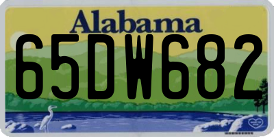 AL license plate 65DW682