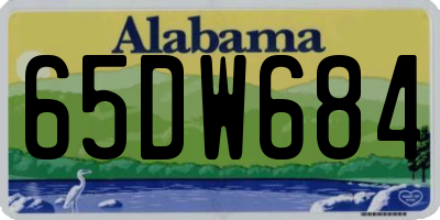 AL license plate 65DW684