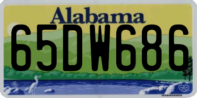 AL license plate 65DW686