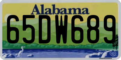 AL license plate 65DW689