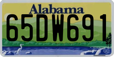 AL license plate 65DW691