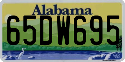AL license plate 65DW695