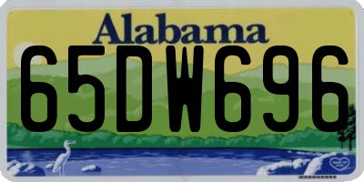 AL license plate 65DW696