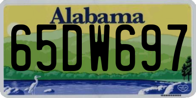 AL license plate 65DW697