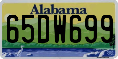 AL license plate 65DW699