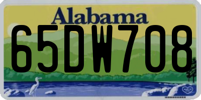 AL license plate 65DW708